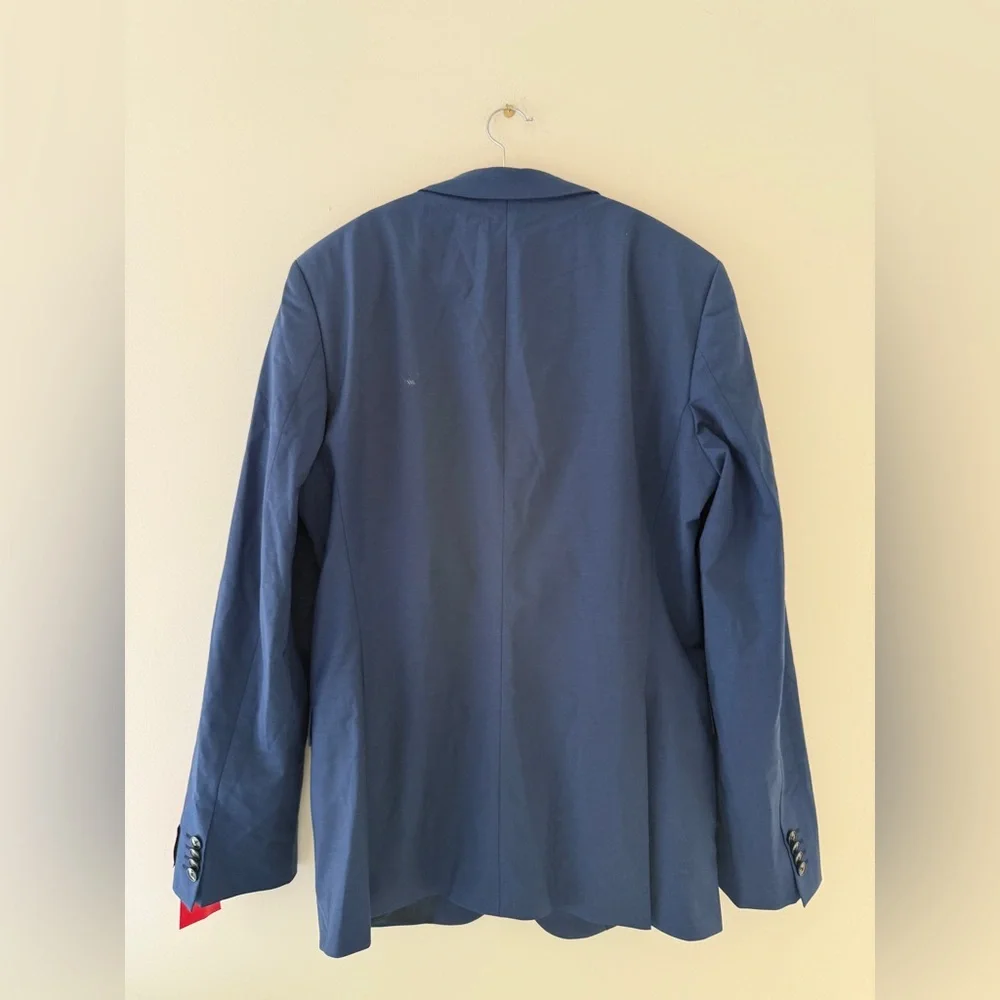 NWT $398 HUGO single-breasted wool-blend blazer sz 42L - Picture 8 of 16
